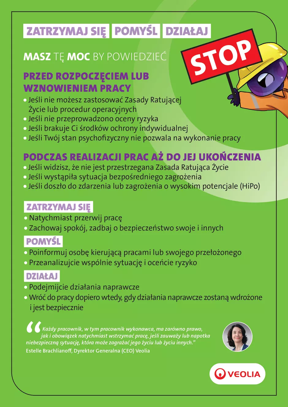 Karta STOP - Plakat