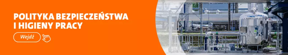 Baner z napisem Polityka Bezpieczeństwa i Higieny Pracy